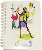 Блокнот-спираль с разделителями YES А5 144 л "City girls" # пластиковая обложка 150948