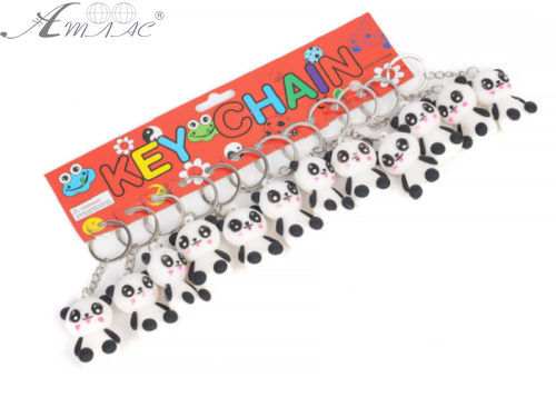 Брелок Панда біла 4 см гумова  18-3756