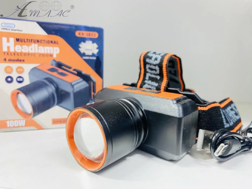 Ліхтарик акумуляторний пластиковий налобний  11065