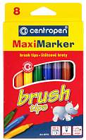 Фломастеры Centropen 8 цветов Brush кисточкой 5 мм 8773/08