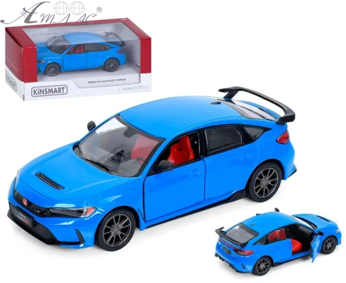 Машинка Kinsmart Honda Civic Type R 2024 Синя  KT5472W