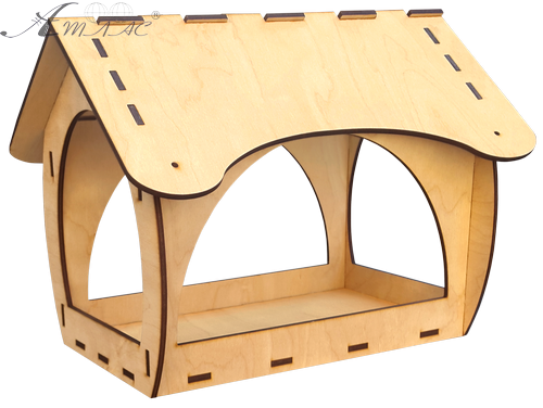 Годівничка фарбована № 9/1 морилка під лаком 27 х 21 х 20 см AS-4310