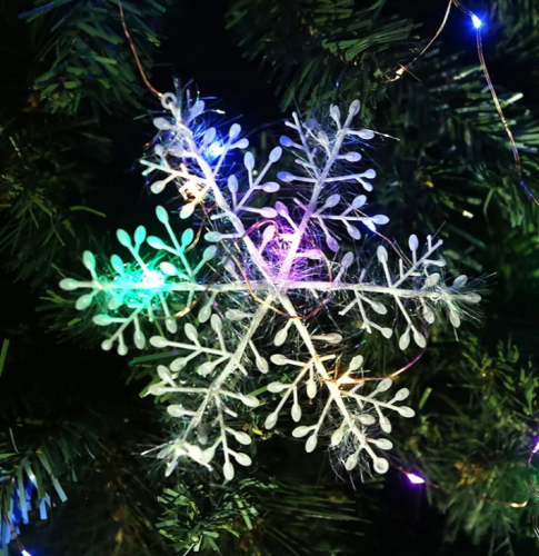 Набор декоративных снежинок 3 штуки 20 см  0645-20  фото 2