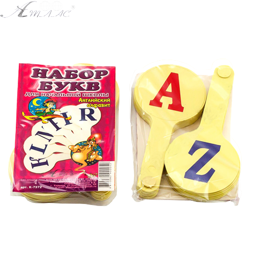 Віяло Англійських літер, жовтий або білий пластик AS-0001, К-7372 фото 2