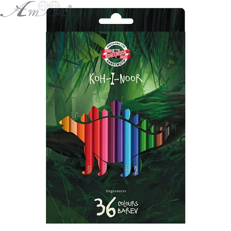 Карандаши цветные Koh-i-Noor Dino 36 цвета Стегозавр 3595036007KSRU