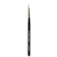 Кисть синтетическая круглая Synt.Toray № 7 черная, толстая ручка 18 см 1211