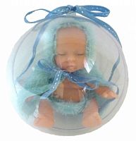 Игрушка Пупс с накидкой В оранжевом в шаре d=11см  8210