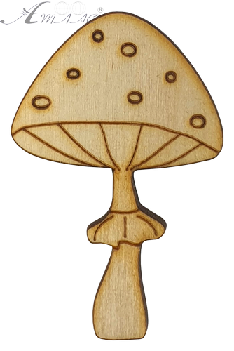Фігурка фанерна - Гриб Мухомор 5.8 см AS-4630, В-0189 Фігурка фанерна - Гриб Мухомор 5.8 см AS-4630, В-0189