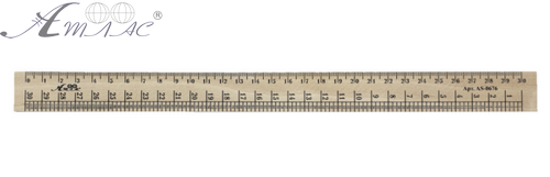 Лінійка Дерев'яна Закрійника 30см надрукована  AS-0676 
