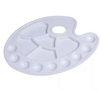 Палітра пластикова овальна на 14 відділень 21 x 29 см  05553