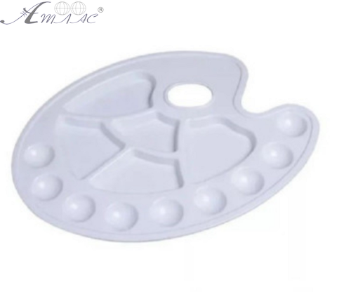 Палітра пластикова овальна на 14 відділень 21 x 29 см  05553