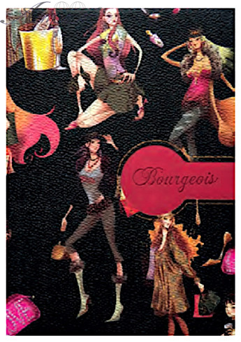 Щоденник недатований А5 МД Bourgeois 160 аркушів, чорний з дівчатами 15-1-А5S Щоденник недатований А5 МД Bourgeois 160 аркушів, чорний з дівчатами 15-1-А5S