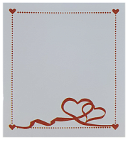 Бумага с липким слоем, стикер "Сердечки красные" 30 листов AS-0520, Р-0116