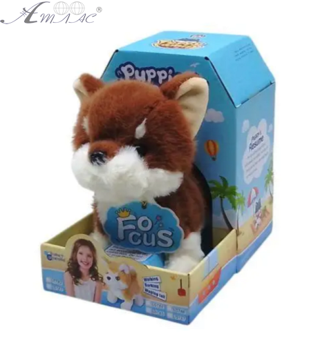 Інтерактивна іграшка Пісик коричневий ходить і гавкає 10050