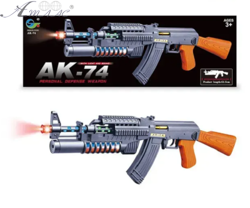 Игрушка Оружие Автомат АК-74 со световыми и звуковыми эффектами 15206 Игрушка Оружие Автомат АК-74 со световыми и звуковыми эффектами 15206