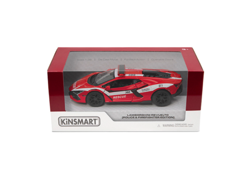 Машинка Kinsmart Lamborghini Revuelto Police/ Firefighter Edition металл  KT5459WPR фото 2