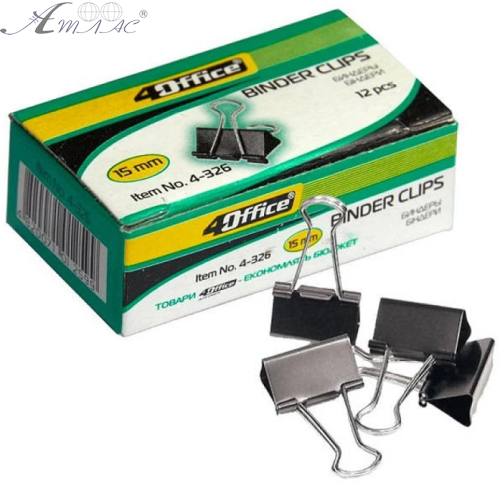 Біндер 15 мм шириною Ціна за пачку 12шт!  4-326