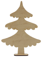 Фігурка фанерна - Ялинка велика засніжена на підставці 20 см AS-4641, В-0136