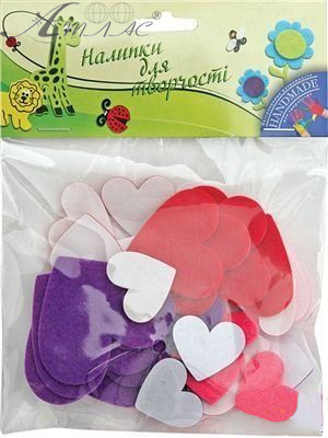 Наклейки 1 Вересня Сердечки, войлок 30 шт 950209 Наклейки 1 Вересня Сердечки, войлок 30 шт 950209