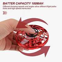 Іграшка літаючий спіннер бумеранг червоний та синій D -8 см 09944
