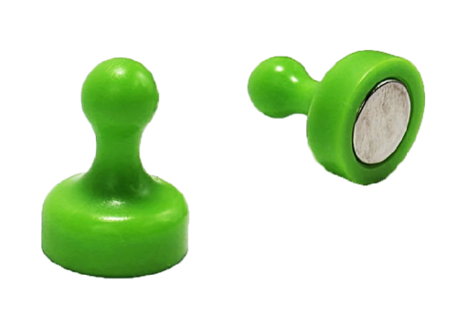 Магнит неодимимовый Пешка для доски 19х25мм 1шт Зеленый Светлый  07472