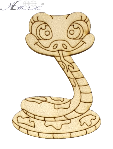 Фигурка фанерная - Змея № 3 девочка 5х7см AS-4875 Фигурка фанерная - Змея № 3 девочка 5х7см AS-4875