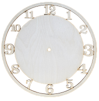 Основа для годинника з фанери 4 мм № 3 Кругла з арабськими цифрами d = 30 см AS-4552, В-0163