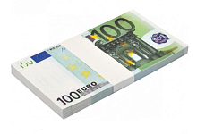 Игрушка Деньги пачка 100 євро примерно 80 шт в пачке 09443