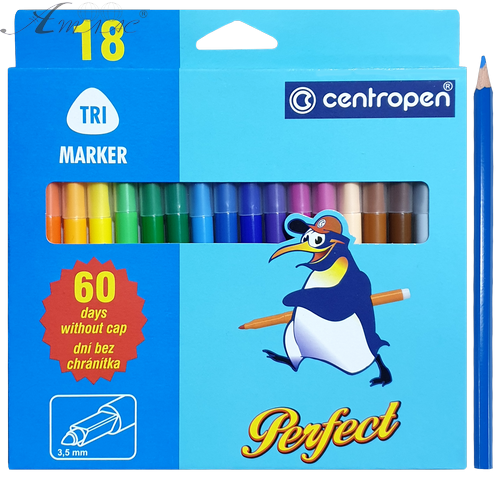 Фломастеры Centropen 18 цветов 60 дней не сохнет открытыми 2510 18 Фломастеры Centropen 18 цветов 60 дней не сохнет открытыми 2510 18