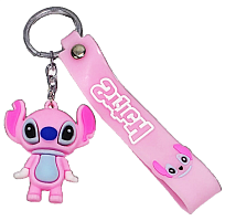 Брелок Стич рожевий із силіконовим браслетом 4,5 см гума  05083