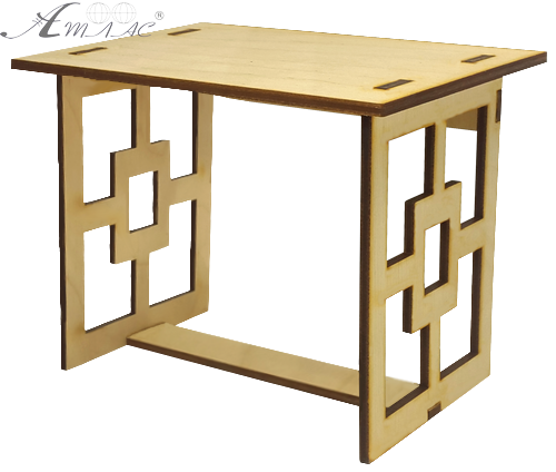 Мебель для кукол ростом 30 см - Стол прямоугольный из фанеры AS-4023 Мебель для кукол ростом 30 см - Стол прямоугольный из фанеры AS-4023