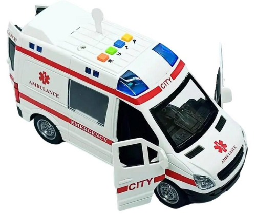 Игрушка Машинка Скорая Помощь инерционная звук и свет  WY590E фото 2