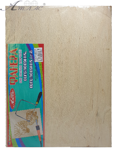 Фанера 3-4 сорта для випилювання А 4 - 4 мм читайте опис ! 214 х 283 мм AS-0720