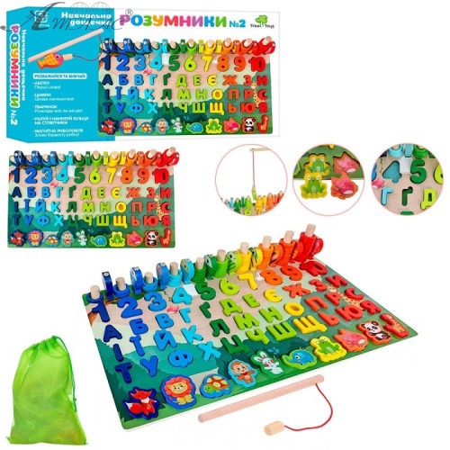 Игрушка Деревянная Умники 2 цифры, Урк. алфавит  MD2771-UA