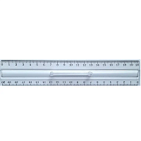 Линейка с ручкой 20 см безцветная Спектр ЛР-200п