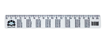 Лінійка 20 см біла + Табличка Множення пластик  11843