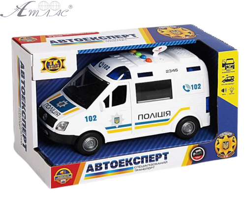 Машинка АвтоЭксперт Полиция инерционная 22 см 69609