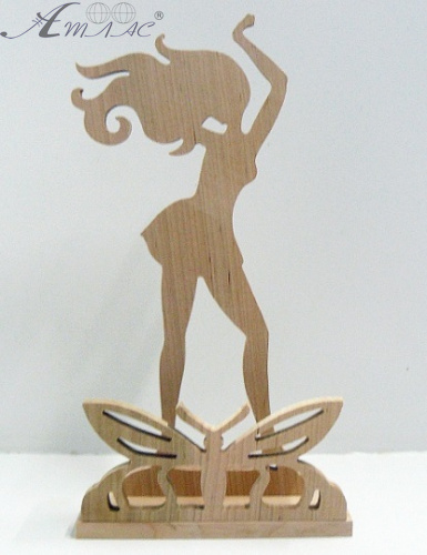 Дерев'яна Серветниця Дівчина у танці 0456