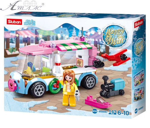 Іграшка Конструктор Sluban Новорічний автобус-станція 143 деталей M38-B0889D Іграшка Конструктор Sluban Новорічний автобус-станція 143 деталей M38-B0889D