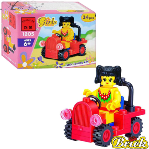 Игрушка Конструктор Brick Маленький туристический автомобиль 34 детали 1205 Игрушка Конструктор Brick Маленький туристический автомобиль 34 детали 1205