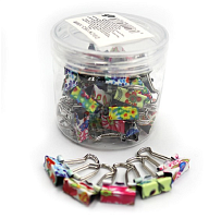 Биндер № 15 мм шириной Цветы микс ПОШТУЧНО!  1563-15