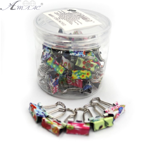 Биндер № 15 мм шириной Цветы микс ПОШТУЧНО!  1563-15