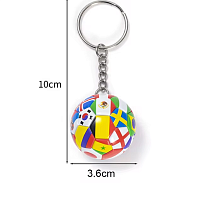 Брелок М'яч футбольний з прапорами 3,6 см  11616