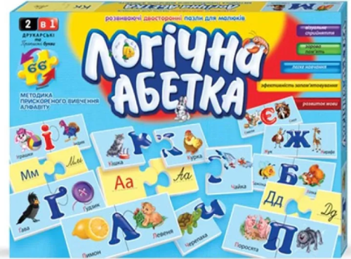 Игрушка Логiчна Абетка изучаем алфавит 66 деталей 08754 Игрушка Логiчна Абетка изучаем алфавит 66 деталей 08754