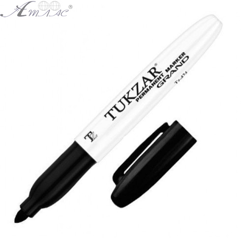 Маркер перманентный Tukzar 1 мм толстый, черный TZ-424 Маркер перманентный Tukzar 1 мм толстый, черный TZ-424