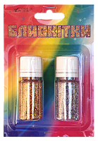 Блестки (Глиттер) Набор № 21 - 7 гр ( 2 шт ) - Золото Гол + Серебро Гол AS-2221, А-991