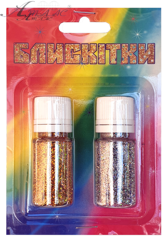 Блестки (Глиттер) Набор № 21 - 7 гр ( 2 шт ) - Золото Гол + Серебро Гол AS-2221, А-991 Блестки (Глиттер) Набор № 21 - 7 гр ( 2 шт ) - Золото Гол + Серебро Гол AS-2221, А-991