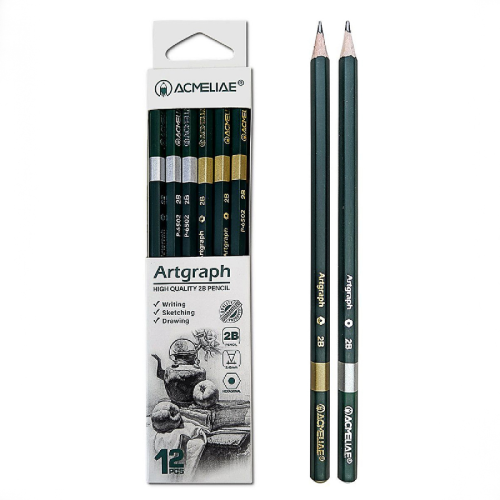 Карандаш графитный Acmeliae Matt Green мягкий 2 B шестигранный  6502P