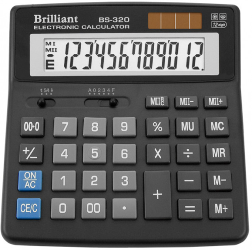 Калькулятор Brilliant BS-320 настольный 12разр. 2памяти 156 х 157мм