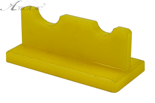 Підставка під два пензлика, Жовтий пластик AS-0028